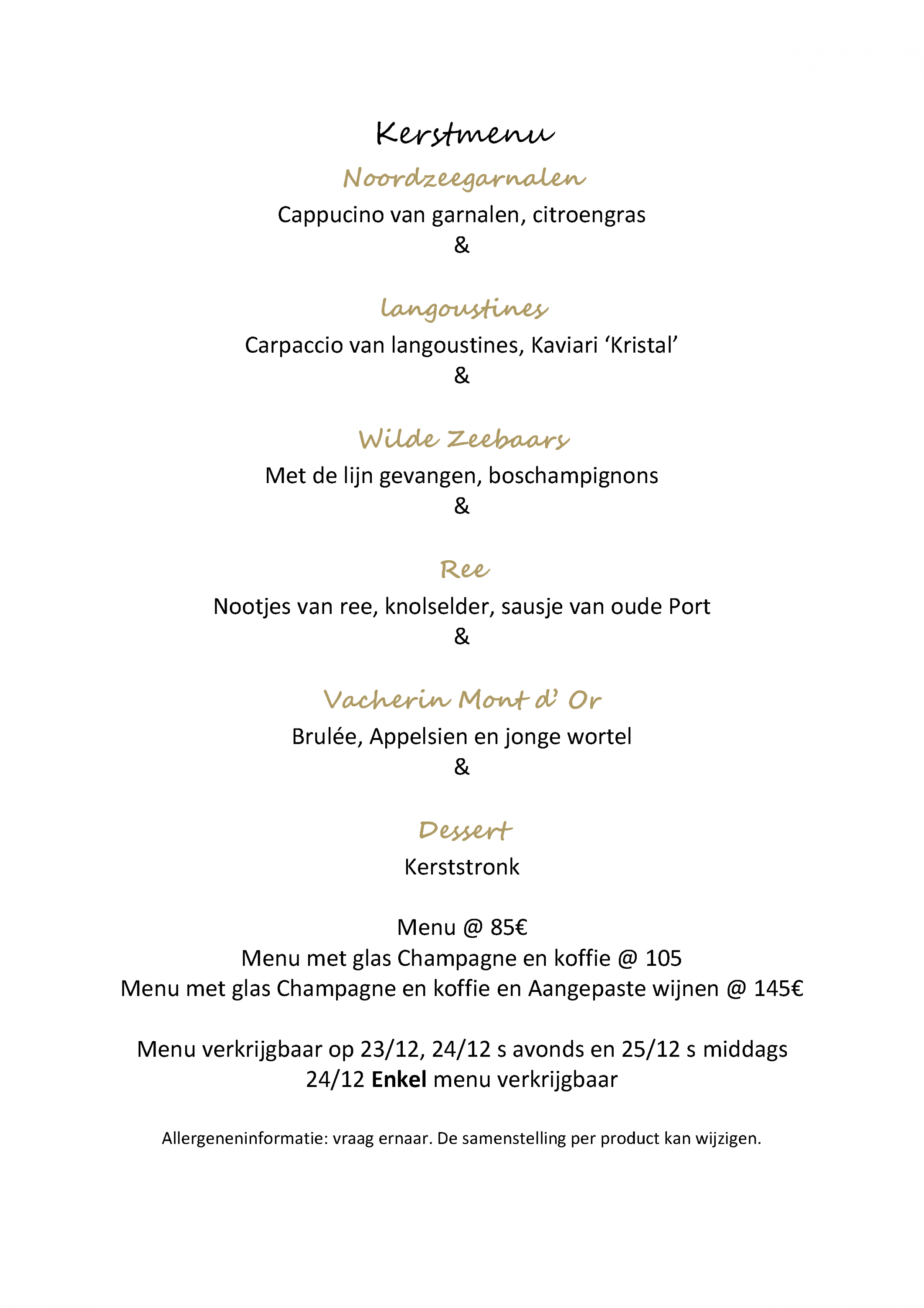 Kerst bij D’ Oude Schuur